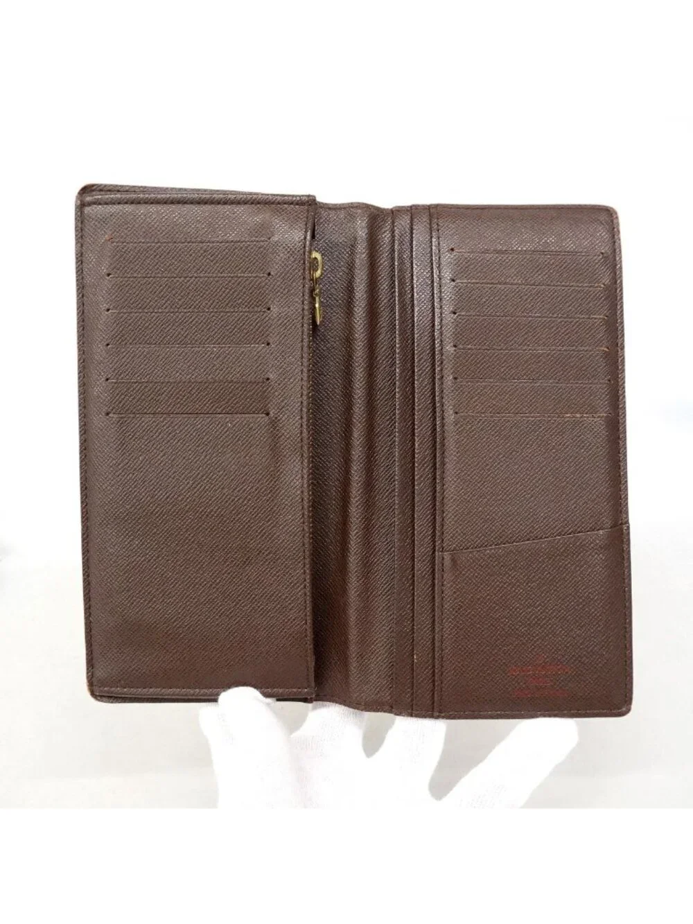 Louis Vuitton Wallet Damier Portefeuille Brazza Ebene